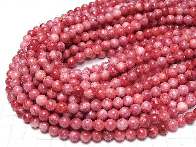 Red Jade Round 8mm 1strand beads (aprx.15inch/36cm)