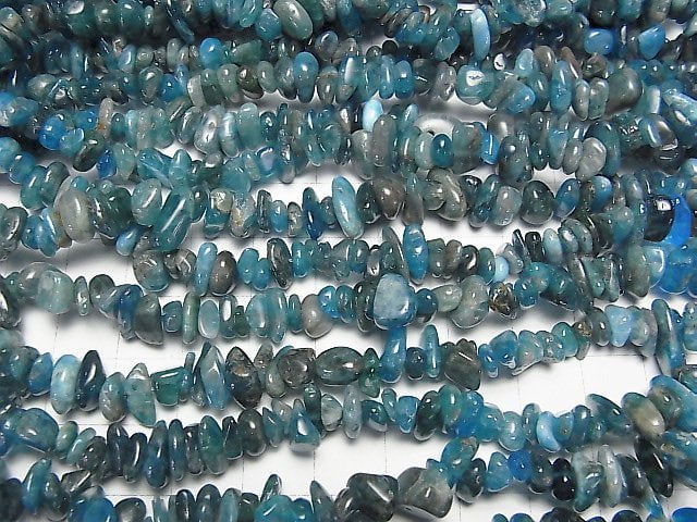 Blue Apatite AA+ Chips (Small Nugget ) 1strand beads (aprx.32inch/80cm)