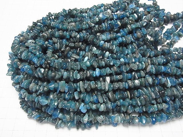 Blue Apatite AA+ Chips (Small Nugget ) 1strand beads (aprx.32inch/80cm)