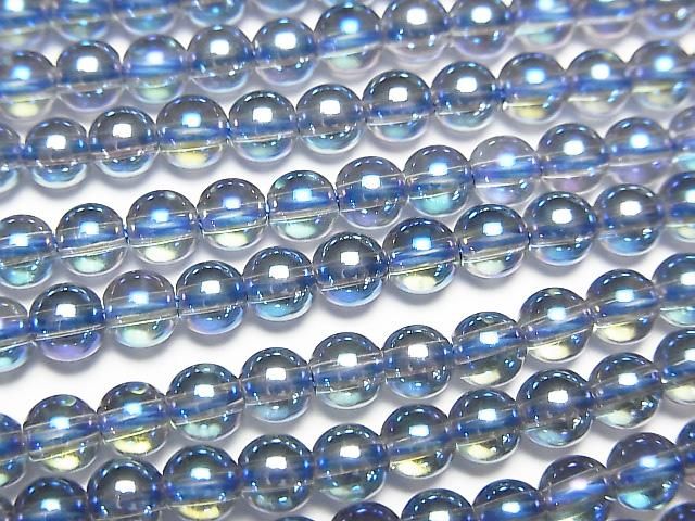 [Video] Blue Flash Crystal Round 4mm 1strand beads (aprx.15inch/37cm)