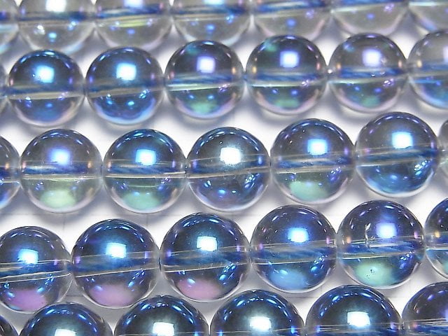 [Video] Blue Flash Crystal Round 10mm half or 1strand beads (aprx.15inch/37cm)