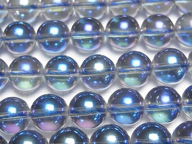 [Video] Blue Flash Crystal Round 10mm half or 1strand beads (aprx.15inch/37cm)