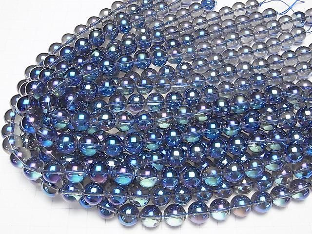 [Video] Blue Flash Crystal Round 12mm half or 1strand beads (aprx.15inch/37cm)
