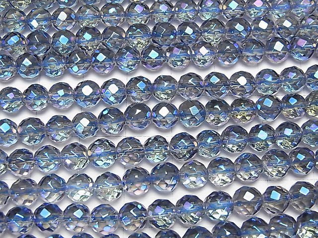 [Video] Blue Flash Crystal 64Faceted Round 6mm half or 1strand beads (aprx.15inch/37cm)