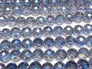 [Video] Blue Flash Crystal 64Faceted Round 10mm 1/4 or 1strand beads (aprx.15inch/37cm)