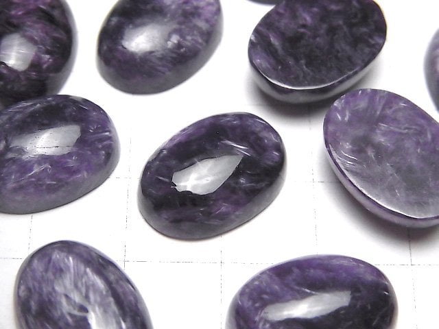 [Video] Charoite AA++ Oval Cabochon 18x13mm 1pc