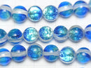 [Video] Lampwork Beads Round 8mm [Kabiramarin/Luminous type] 1/4 or 1strand beads (aprx.15inch/36cm)