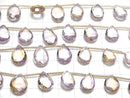 [Video]High Quality Ametrine AAA Pear shape Faceted Briolette 1strand (11pcs )