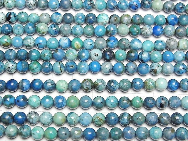 [Video] Blue Opal AA+ Round 6mm half or 1strand beads (aprx.15inch/36cm)