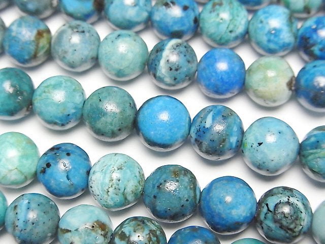 [Video] Blue Opal AA+ Round 8mm half or 1strand beads (aprx.15inch/36cm)