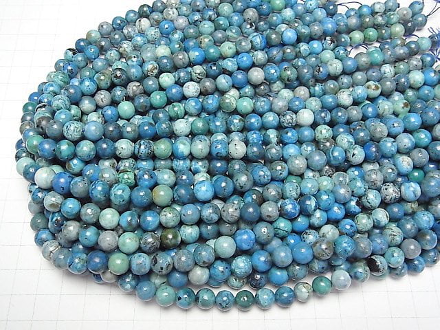 [Video] Blue Opal AA+ Round 8mm half or 1strand beads (aprx.15inch/36cm)