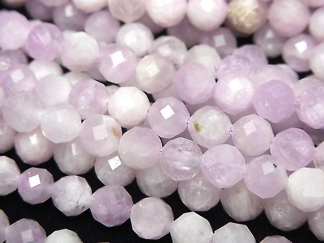 [Video] High Quality! Nigerian Kunzite AA 64 Faceted Round 6mm half or 1-strand beads (approx. 15 inches/37 cm)
