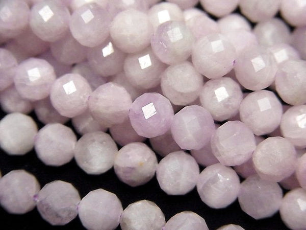 Faceted Round, Kunzite Gemstone Beads