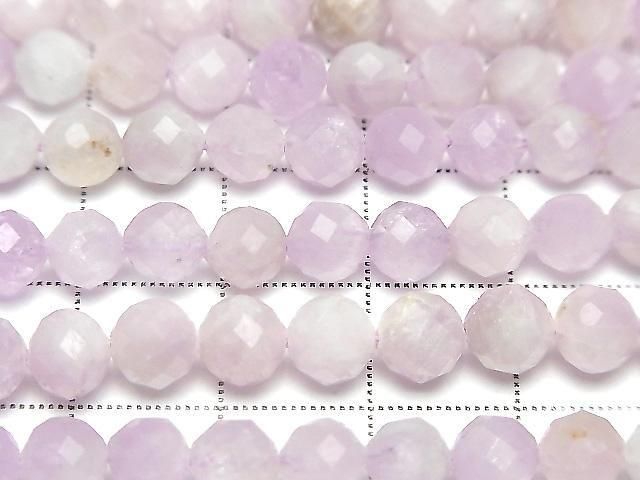 [Video] High Quality! Nigerian Kunzite AA 64 Faceted Round 6mm half or 1-strand beads (approx. 15 inches/37 cm)