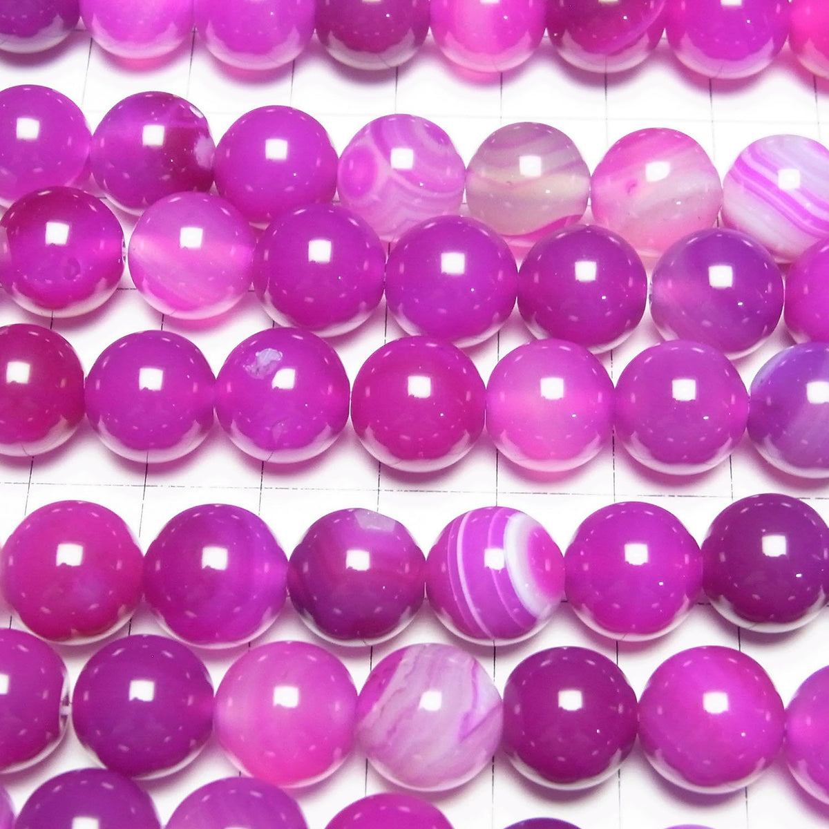 Pink Stripe Agate Round 12mm 1strand beads (aprx.15inch / 36cm)