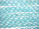 [Video]Sea Blue Chalcedony AAA Oval 9x6mm half or 1strand beads (aprx.15inch/37cm)
