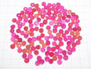 [Video] Fuchsia Pink Chalcedony AAA Round Cabochon Rose Cut 6x6mm 10pcs