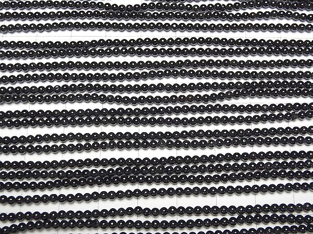 Black Tourmaline AAA- Round 2mm 1strand beads (aprx.15inch/37cm)