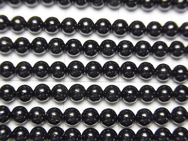 Black Tourmaline AAA- Round 3mm 1strand beads (aprx.15inch/37cm)