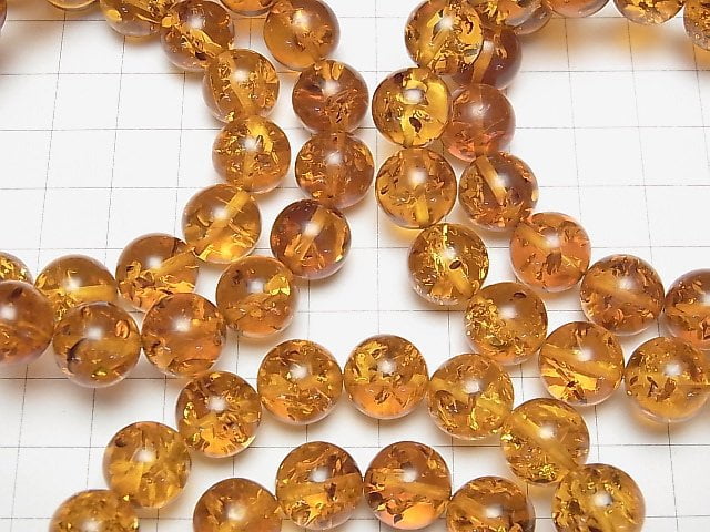 [Video] Baltic Amber Round 12mm Light Brown Color Bracelet