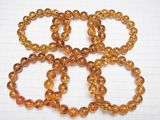 [Video] Baltic Amber Round 12mm Light Brown Color Bracelet