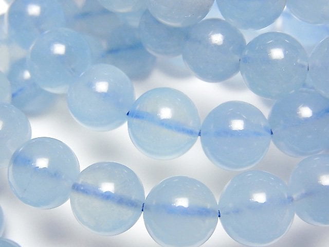 [Video]Aquamarine AA+ Round 10mm Bracelet