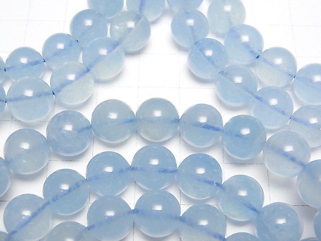 [Video]Aquamarine AA+ Round 10mm Bracelet