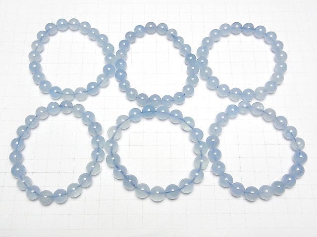 [Video]Aquamarine AA+ Round 10mm Bracelet