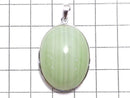[Video][One of a kind] Afghanistan Green Calcite AAA Pendant Silver925 NO.9