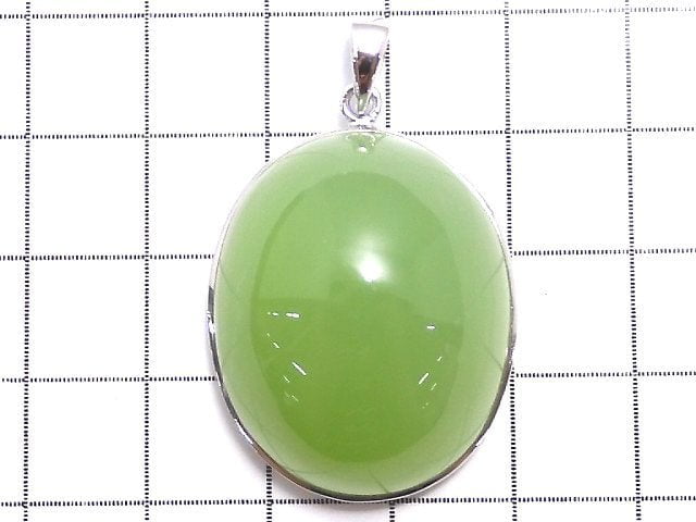 [Video][One of a kind] Afghanistan Green Calcite AAA Pendant Silver925 NO.10