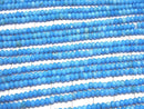 [Video]High Quality! Magnesite Turquoise Faceted Button Rondelle 3x3x2mm 1strand beads (aprx.15inch/37cm)