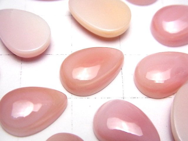 [Video] Queen Conch Shell AAA Pear shape Cabochon 14x9mm 2pcs
