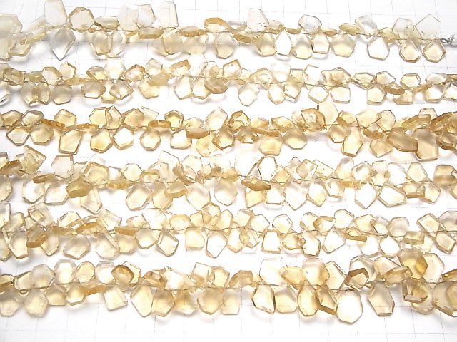 [Video]High Quality Citrine AA++ Rough Slice Faceted 1strand beads (aprx.7inch/19cm)