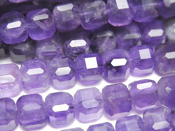 Amethyst, Cube Gemstone Beads