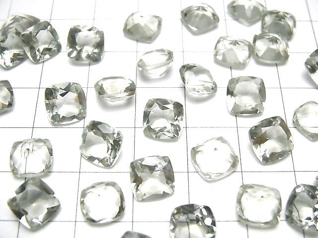 [Video]High Quality Green Amethyst AAA Loose stone Square Faceted 8x8mm 4pcs