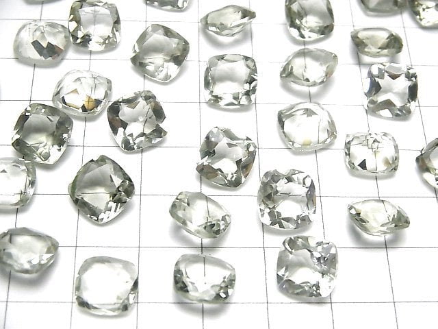 [Video]High Quality Green Amethyst AAA Loose stone Square Faceted 10x10mm 2pcs