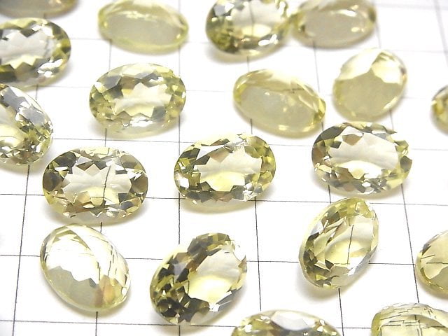 [Video]High Quality Lemon Quartz AAA Loose stone Oval Faceted 14x10mm 2pcs