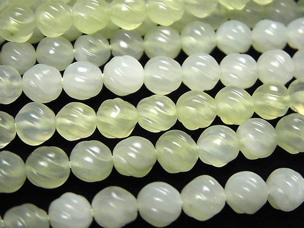 Jade, Round, Twist Gemstone Beads