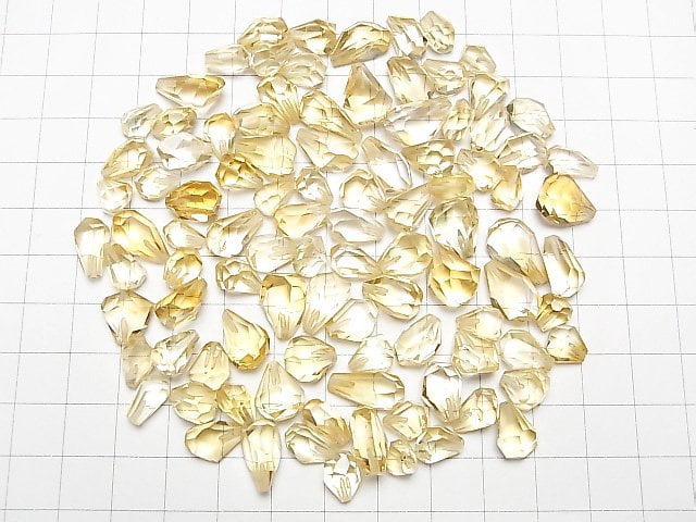 [Video]High Quality Citrine AAA Half Drilled Hole Rough Faceted Drop 3pcs