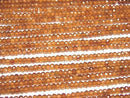 [Video]High Quality! Hessonite Garnet AAA Faceted Button Rondelle 3x3x2mm 1strand beads (aprx.15inch/37cm)
