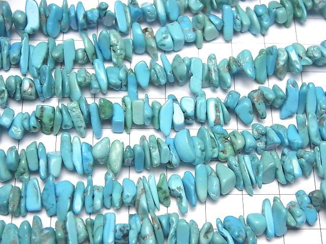 [Video] Arizona Sleeping Beauty Turquoise AA++ Chips (Small Nugget ) half or 1strand beads (aprx.15inch/38cm)