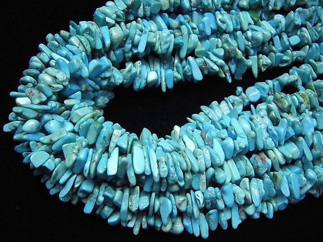 [Video] Arizona Sleeping Beauty Turquoise AA++ Chips (Small Nugget ) half or 1strand beads (aprx.15inch/38cm)