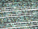 [Video]High Quality! Turquoise AA Faceted Button Rondelle 3x3x2mm 1strand beads (aprx.15inch/36cm)