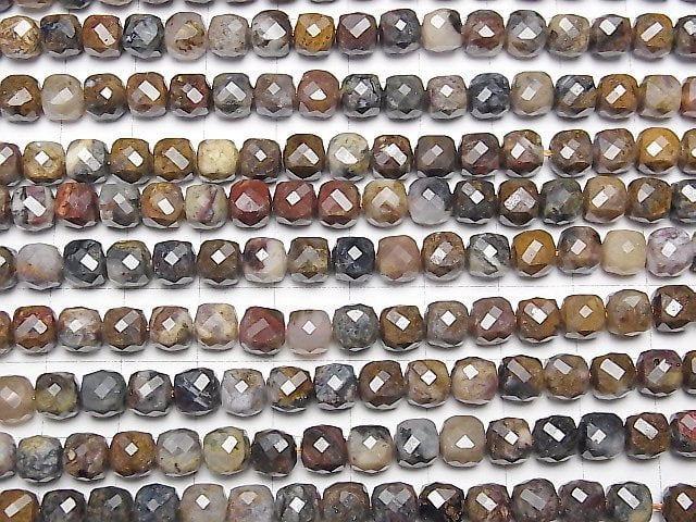 [Video]High Quality! Pietersite AAA- Cube Shape 6x6x6mm 1strand beads (aprx.15inch/37cm)