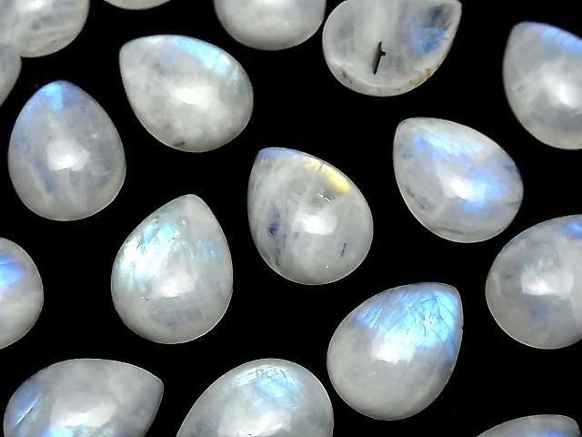 彩虹月光石 AA++ 梨形素面切割 20x15mm 2顆