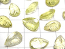 [Video]High Quality Lemon Quartz AAA Carved Pear shape Faceted 12x8mm 3pcs