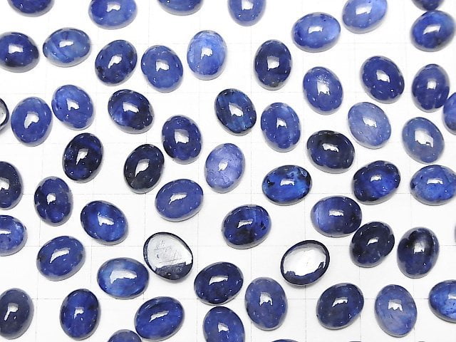 [Video]High Quality Blue Sapphire AAA Oval Cabochon 10x8mm 1pc