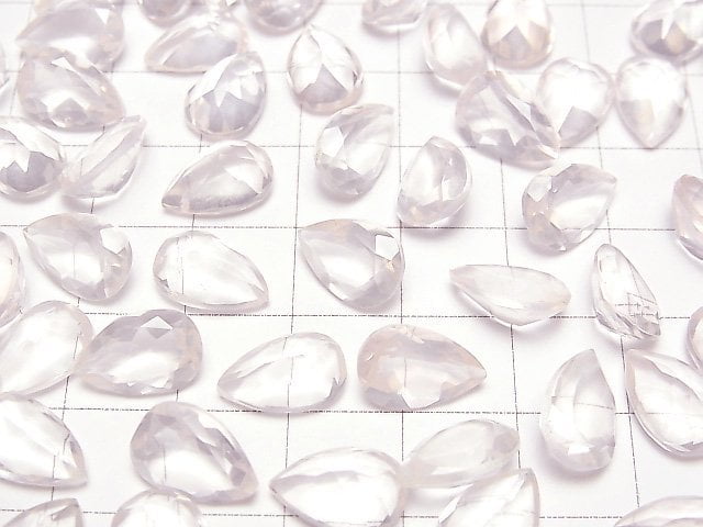 [Video]High Quality Rose Quartz AAA Loose stone Pear shape Faceted 12x8mm 2pcs