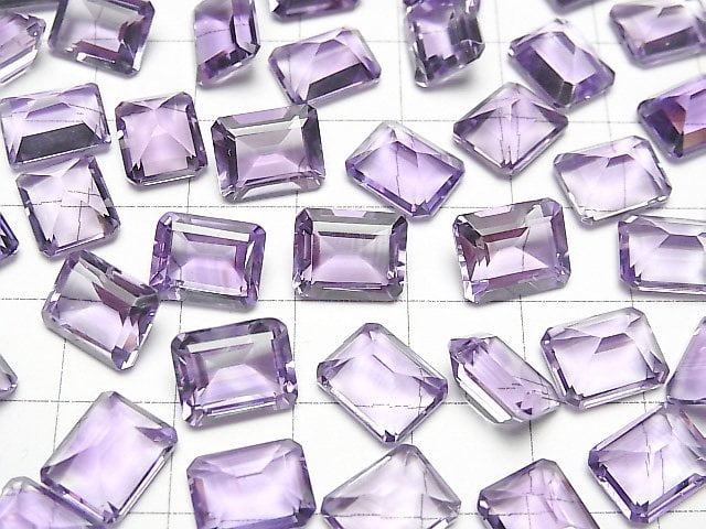 [Video]High Quality Amethyst AAA Loose stone Rectangle Faceted 10x8mm 2pcs