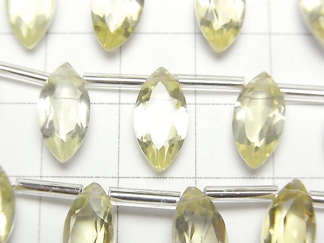 [Video]High Quality Lemon Quartz AAA Marquise Faceted 14x7mm 1strand (8pcs )